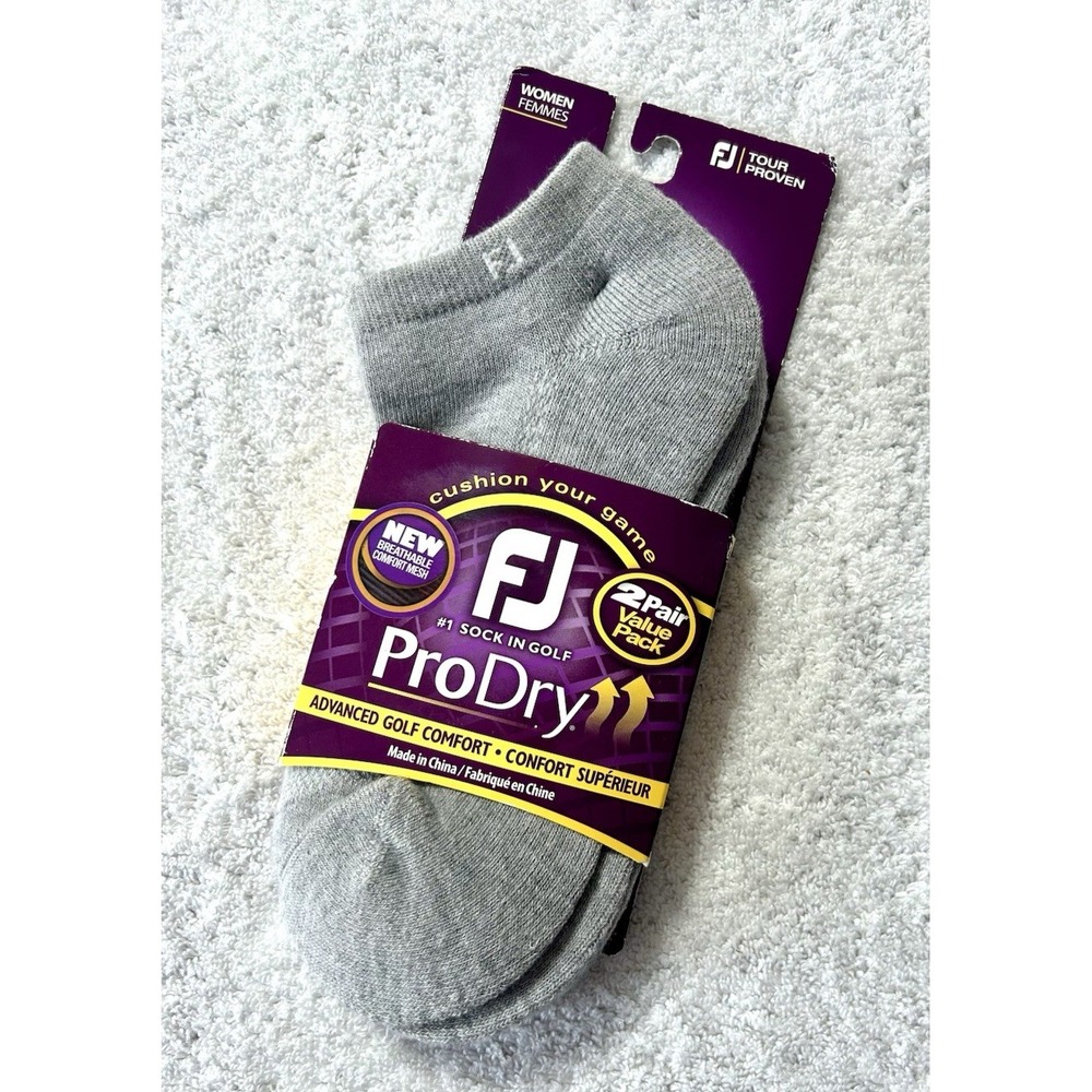 FJ Footjoy Sock IN Golf 2 Pair Pro Dry Advanced Golf Comfort Women's SZ US 6-9